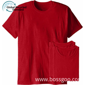 Recyclable Printed polyester fabric short sleeve T shirts